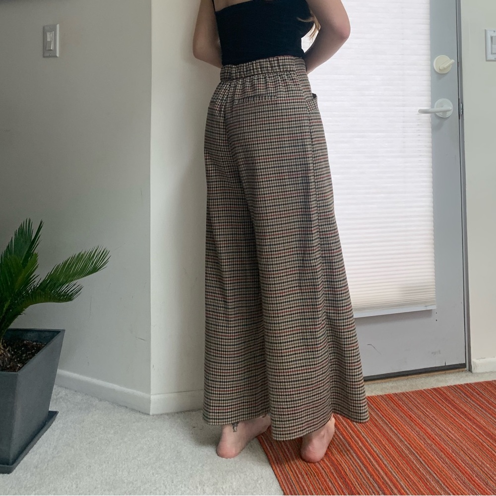 Zara retro high wasted wide leg pants